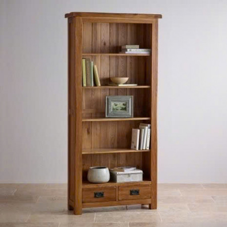 Rustic Oak : Kệ Sách Gỗ Sồi - 90cm